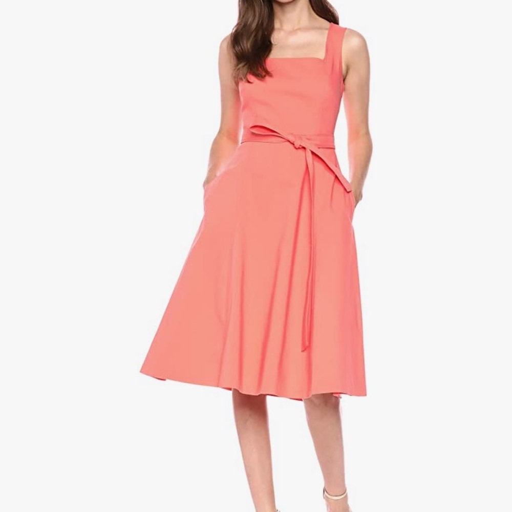 Calvin Klein Sleeveless Square Neck Fit & Flare